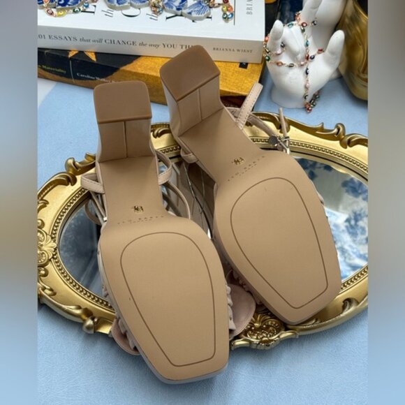 🆕 TED BAKER 🧿 NWOT MADDY Pink Crystal Embellished Bow Platform Sandals, Sz 7 - Picture 14 of 15